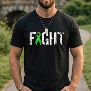 Mental Health Black 'Fight' Graphic Tee